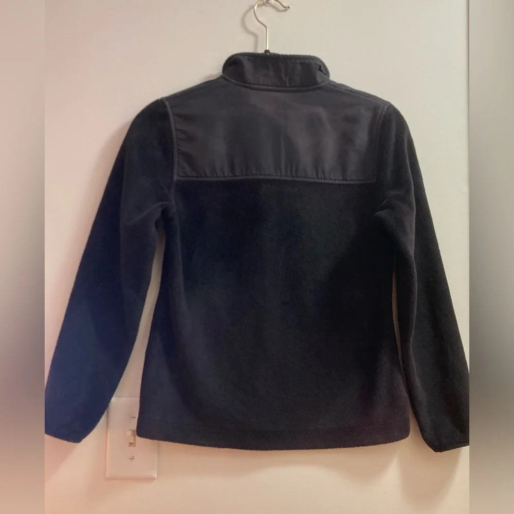 Fila Sport Girl's Black Fleece Zip Up Jacket with pink logo